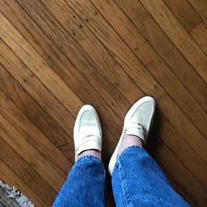 Vintage Chanel heel Penny Loafers size 39 Italian USA 8